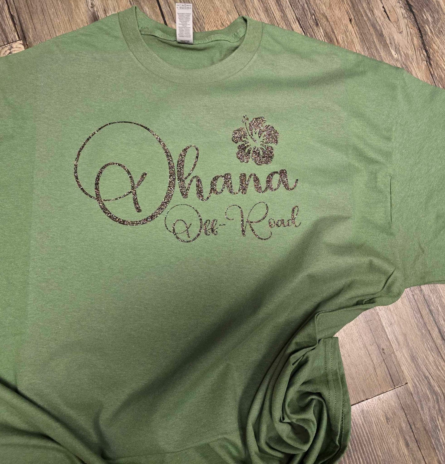 Ohana Glittered Hibiscus Shirt