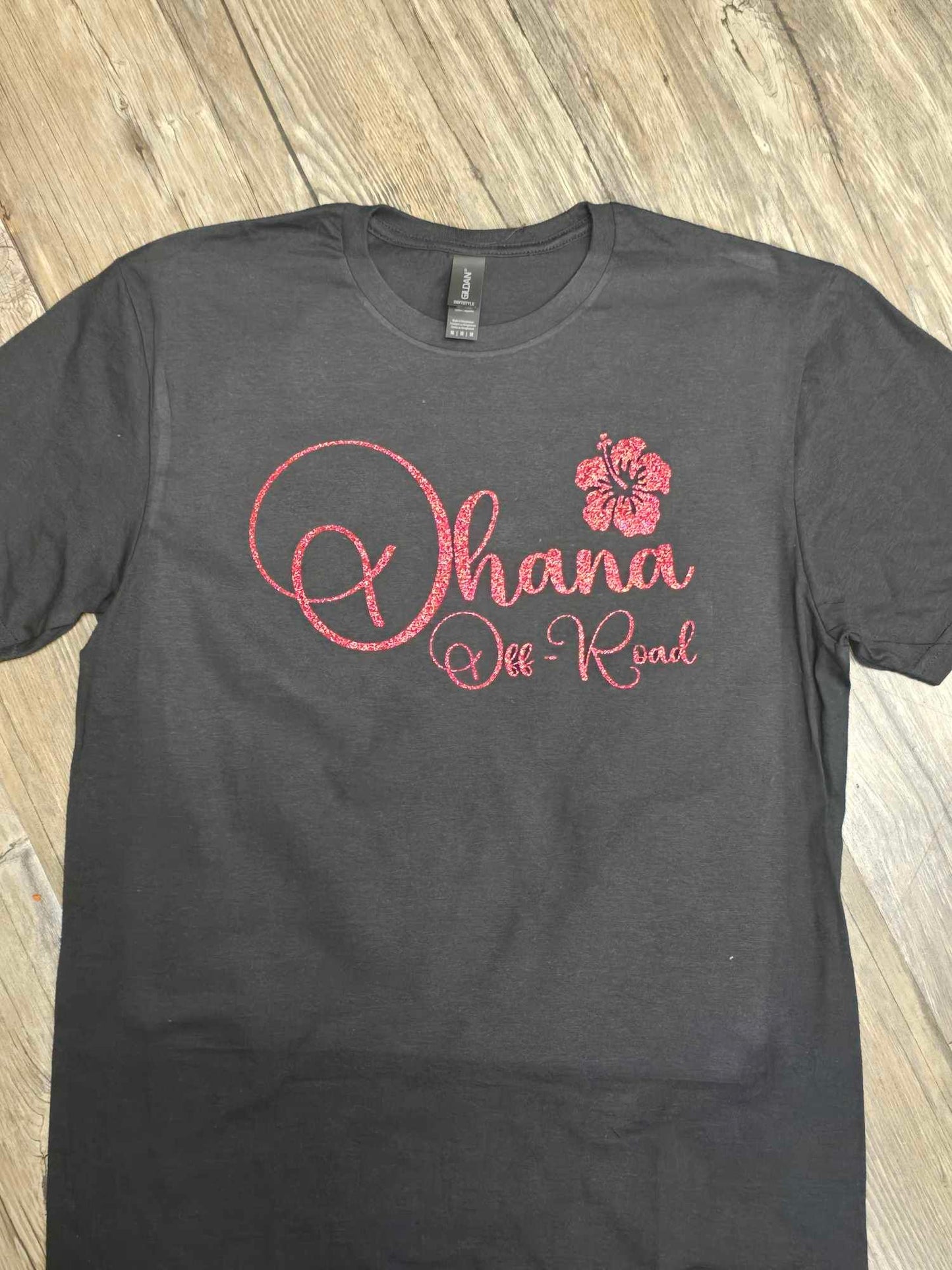 Ohana Glittered Hibiscus Shirt