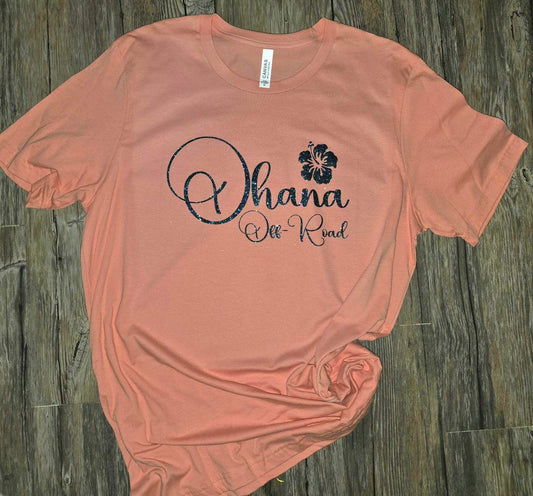 Ohana Glittered Hibiscus Shirt