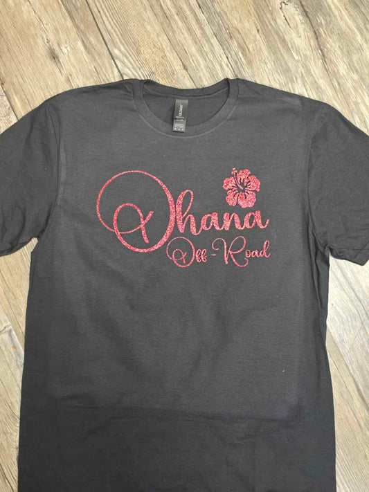 Ohana Glittered Hibiscus Shirt